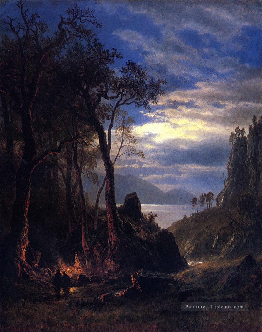Le feu de camp Albert Bierstadt Peintures à l'huile